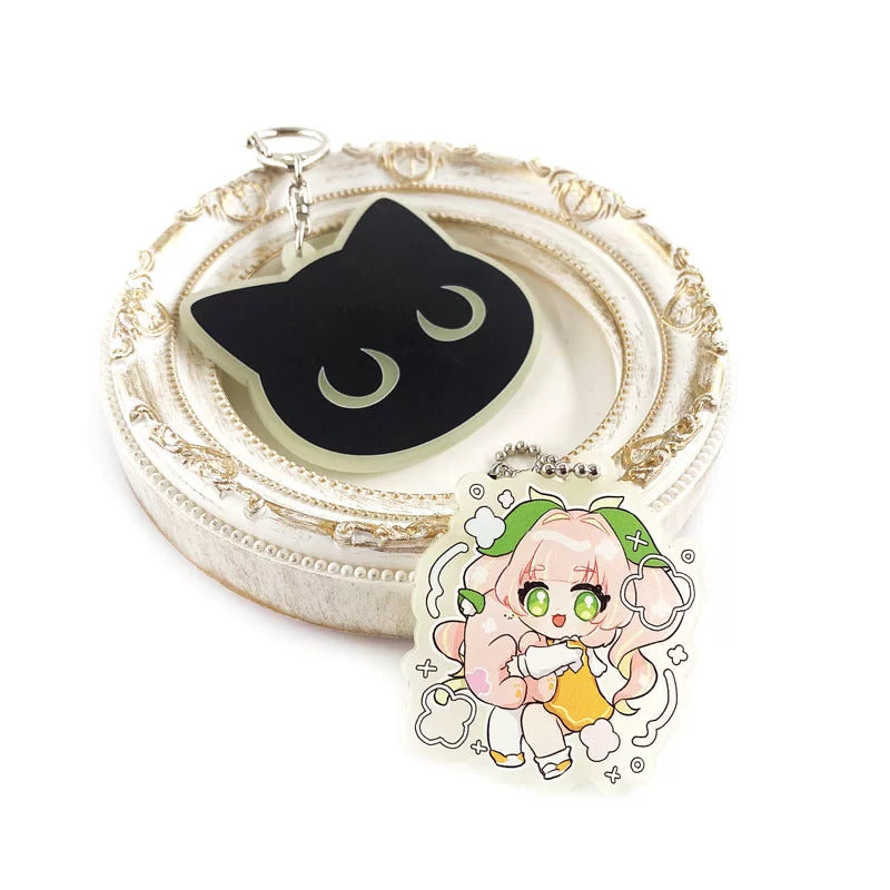 蓄光アクリルキーホルダー (Freeカット)