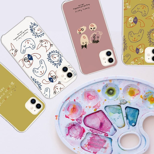 【撮って・送って・かんたん作製】 名入れ キッズアート スマートフォンケース (ほぼ全機種対応 - 18デザイン)