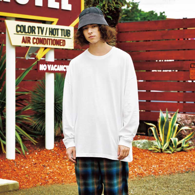 ビッグシルエットロングスリーブTシャツ (ヘビーウェイト - 5.6オンス - United Athle 5509-01)