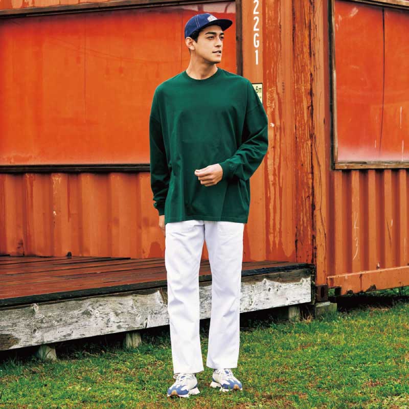 ビッグシルエットロングスリーブTシャツ (ヘビーウェイト - 5.6オンス - United Athle 5509-01)