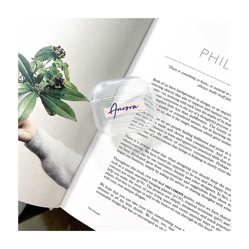 名入れできる 英字 AirPodsケース (全モデル対応 - 6カラー)