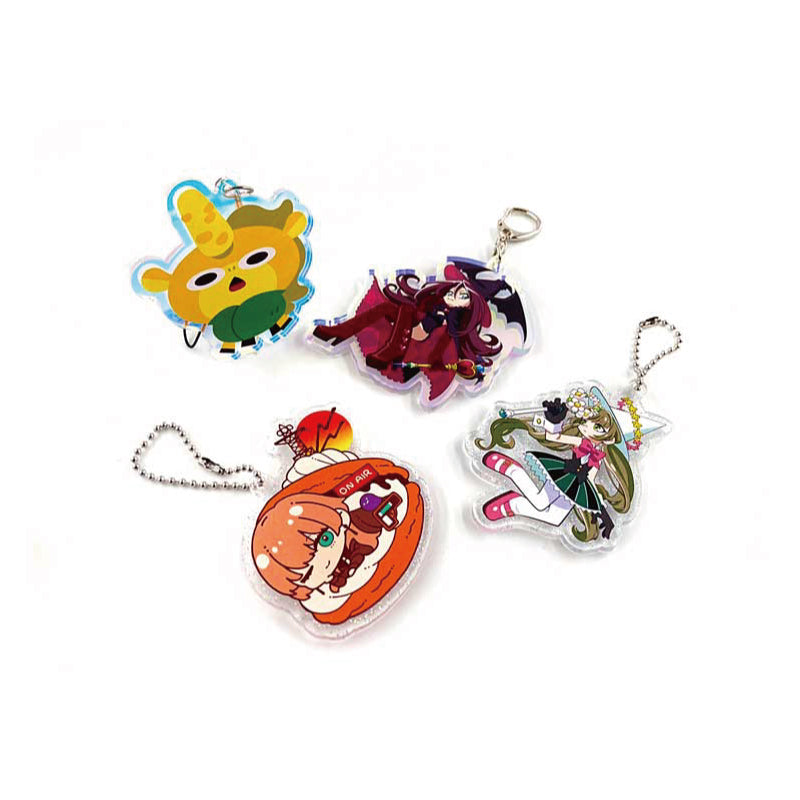 オーロラ・ラメ アクリルキーホルダー (Freeカット)