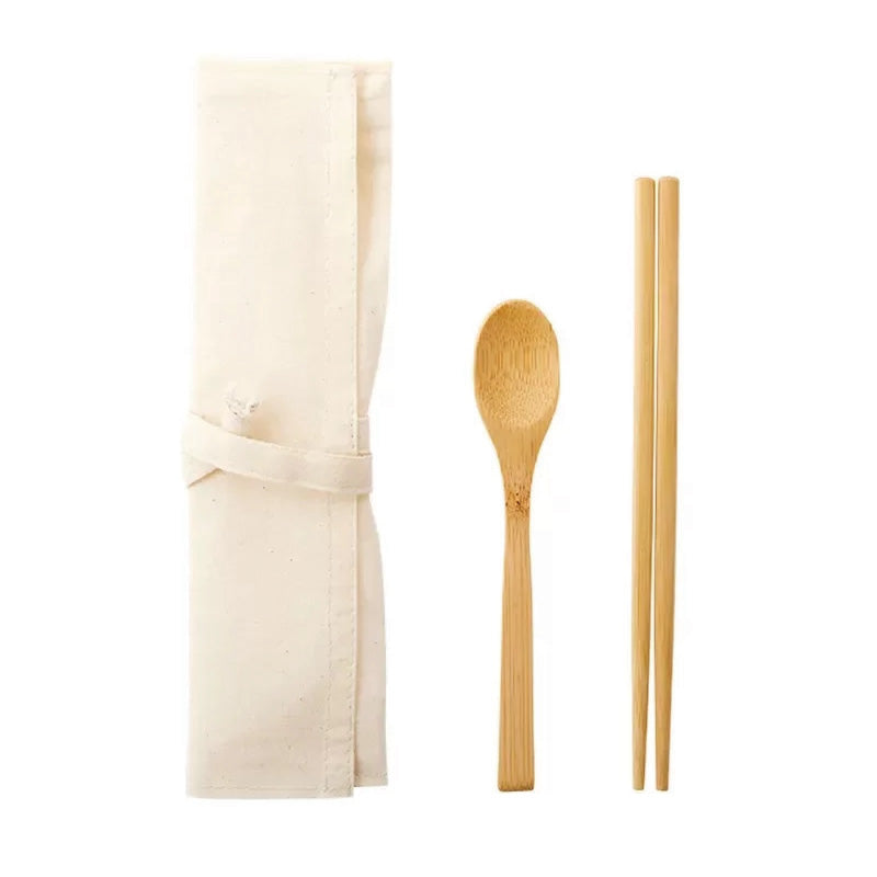 カトラリーセット (竹製 - お箸 スプーン)