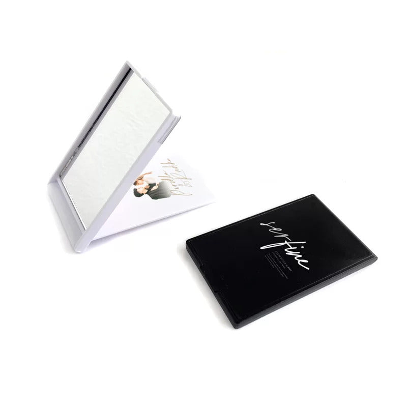 ポケットミラー (ホワイト - ブラック)