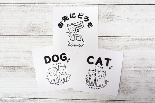 専属デザイナーによるオリジナルイラスト カーステッカー