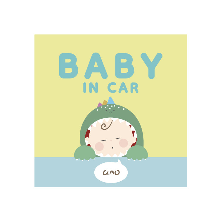 カーステッカー Baby In Car (A-Goods+ オリジナルデザイン).