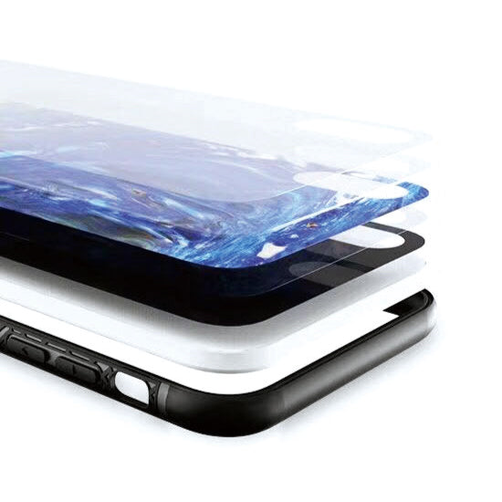 ガラス TPU iPhoneケース (9H 強化ガラス).